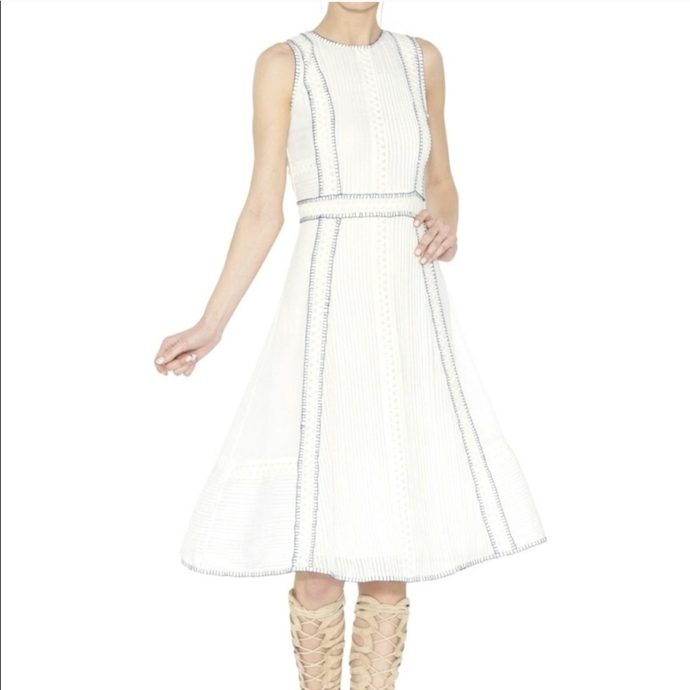 Alice + Olivia Maelyn Lace Crochet Off White Dress